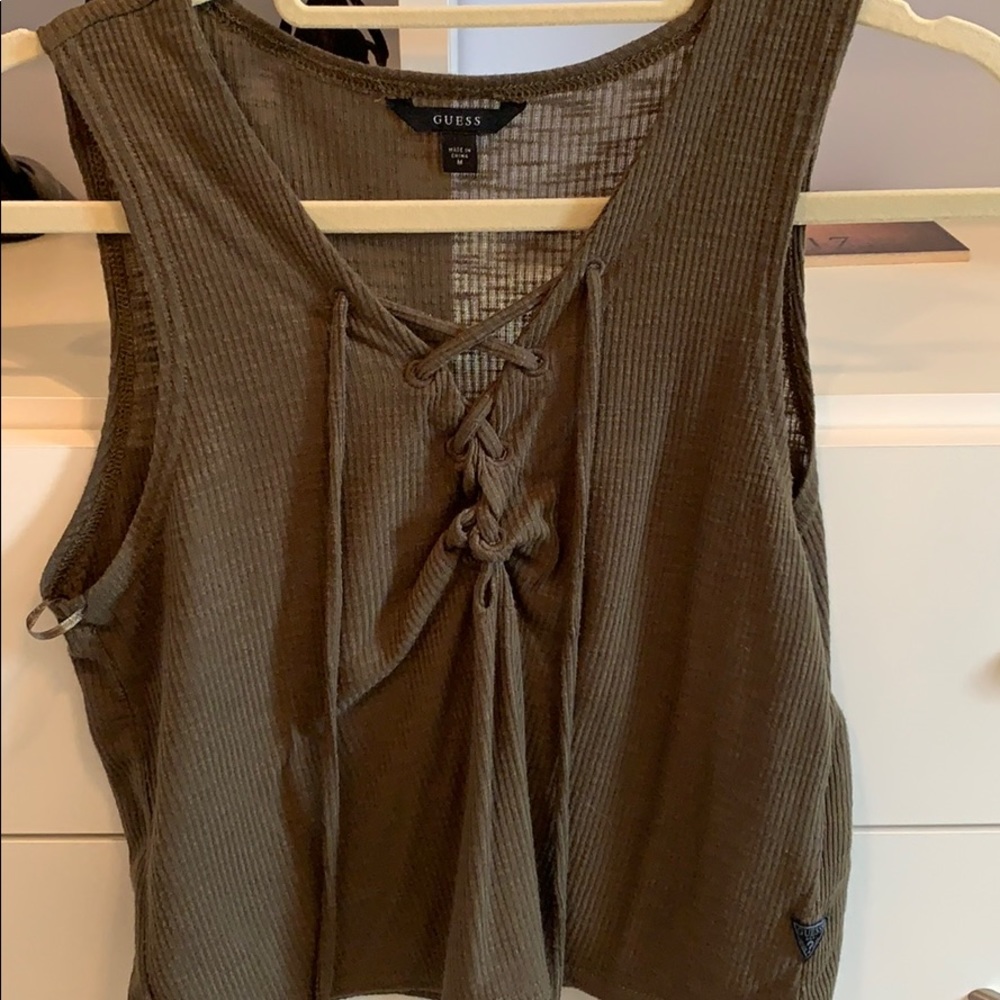 GUESS lace up tank